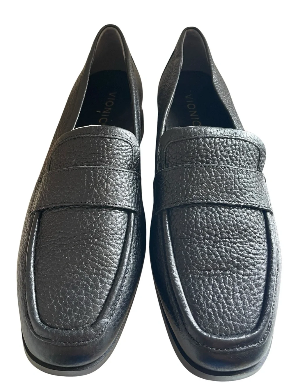 Vionic Sellah Black Pebbled Leather Loafer NEW